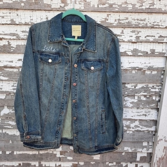 AVEC LES FILLES “Follow Me" Denim Jacket size small - Picture 3 of 6